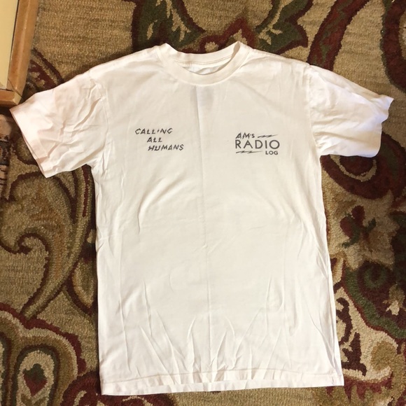 Vintage Small am Radio Log Location SingleStitch Tee Shirt RadioDial Old-Schoo - Picture 2 of 11